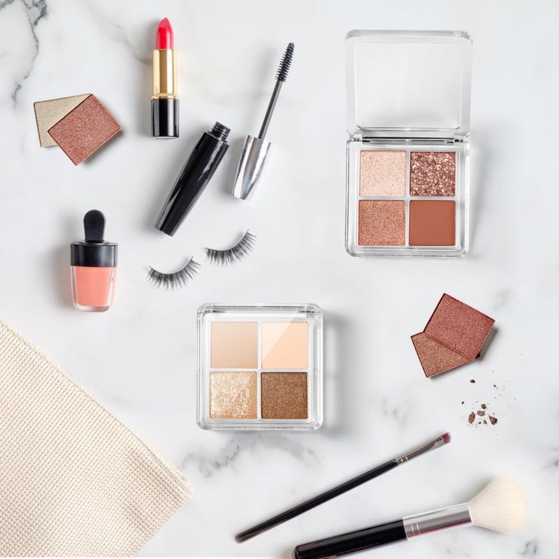 Beaupretty Empty Lipstick Paletteï¼Œ2 Pieces Empty Lipstick Box DIY Eyeshadow Powder Blush Palette Highlighters Container Eyeshadow Pan Makeup for Women - Image 3